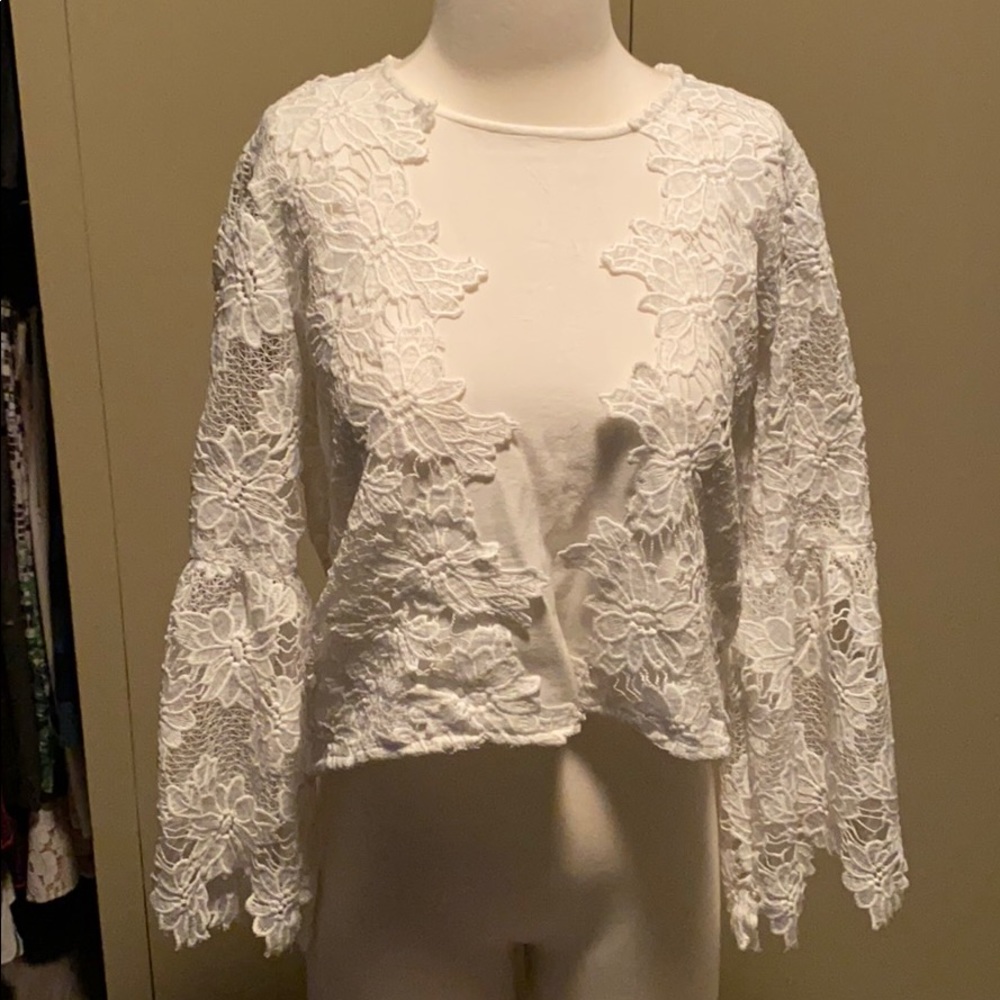 Allison white lace top